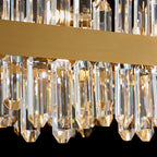 Modern Oval K9 Crystal Chandelier 45.3" — 24-Light, Gold