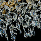 Rami Branch Chandelier, 14-Light Gold K9 Crystal, 63" Long