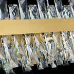 Corona Oval Chandelier, 20-Light Gold K9 Crystal, 35" Long