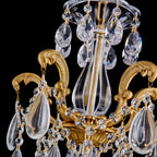 Aurelia Chandelier, 10-Light Brass K9 Crystal, 30" Dia