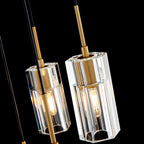 Pioggia Cascade Chandelier, 15-Light Brass K9 Crystal, 32" Dia