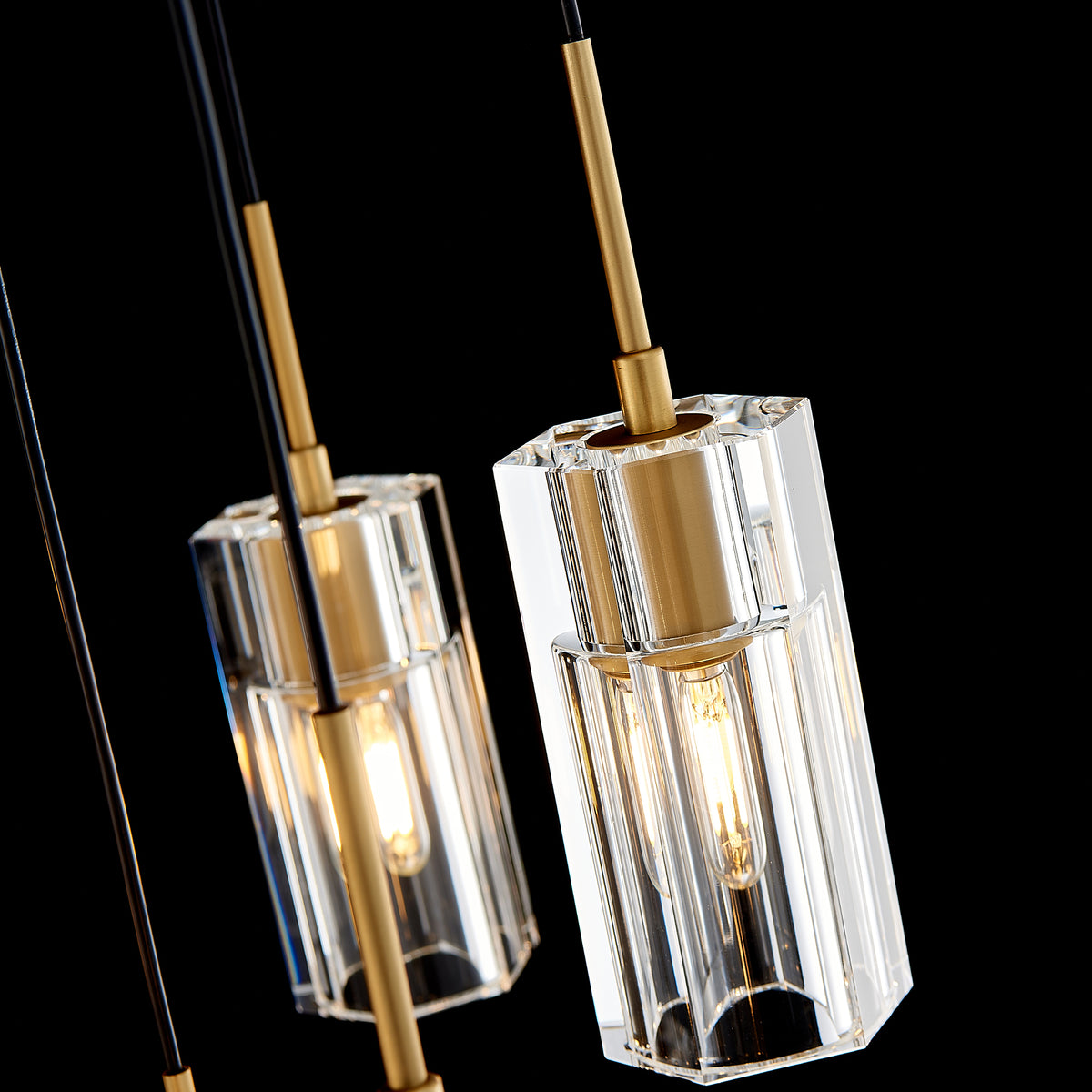 Pioggia Cascade Chandelier, 15-Light Brass K9 Crystal, 32" Dia