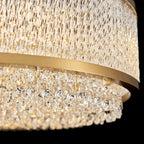 Velara Chandelier, 2-Tier 9-Light Gold K9 Crystal, 20" Dia