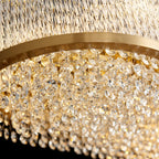 Velara Oval Chandelier, 18-Light Gold K9 Crystal, 47.2" Long