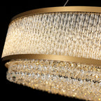 Velara Chandelier, 2-Tier 14-Light Gold K9 Crystal, 32" Dia