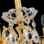 Fontana Chandelier, 8-Light Gold K9 Crystal, 32" Dia