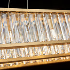 Colonna Oval Chandelier, 12-Light Brass K9 Crystal, 41" Long