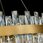 Corona Ring Chandelier, 24-Light Gold K9 Crystal, 30" Dia