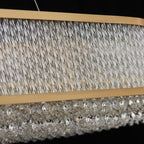 Velara Oval Chandelier, 12-Light Gold K9 Crystal, 34.5" Long