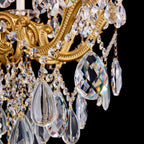Aurelia Chandelier, 10-Light Brass K9 Crystal, 30" Dia