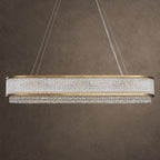 Velara Oval Chandelier, 18-Light Gold K9 Crystal, 47.2" Long