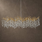 Rami Branch Chandelier, 14-Light Gold K9 Crystal, 63" Long