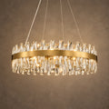 Corona Ring Chandelier, 24-Light Gold K9 Crystal, 30" Dia