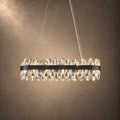Nera Ring Chandelier, 24-Light Black K9 Crystal, 30" Dia
