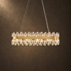 Nera Ring Chandelier, 24-Light Black K9 Crystal, 30" Dia