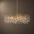 Rami Branch Chandelier, 12-Light Gold K9 Crystal, 47.2" Long