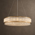 Velara Chandelier, 2-Tier 14-Light Gold K9 Crystal, 32" Dia