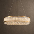 Velara Chandelier, 2-Tier 14-Light Gold K9 Crystal, 32" Dia