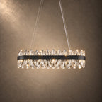 Corona Oval Chandelier, 20-Light Gold K9 Crystal, 35" Long
