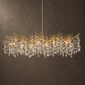 Rami Branch Chandelier, 14-Light Gold K9 Crystal, 63" Long