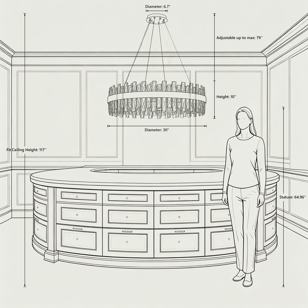 Nera Oval Chandelier, 20-Light Black K9 Crystal, 35" Long