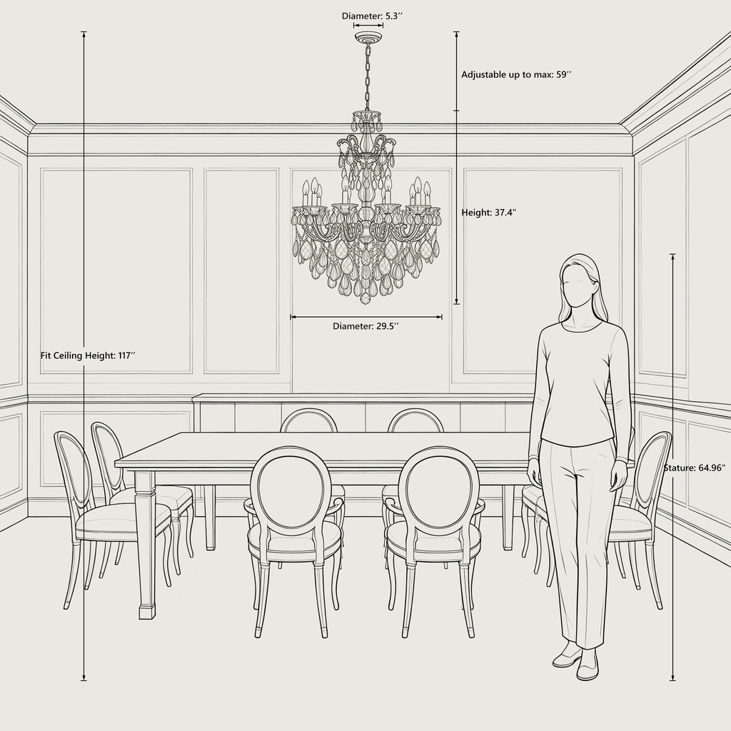 Aurelia Chandelier, 10-Light Brass K9 Crystal, 30" Dia