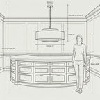 Lamina Round Drum Chandelier, 12-Light Brushed Brass, 30" Dia