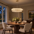 Velara Chandelier, 2-Tier 14-Light Gold K9 Crystal, 32" Dia