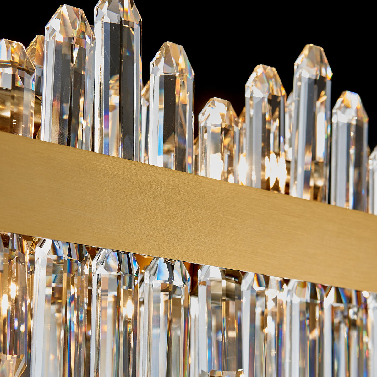 Modern Oval K9 Crystal Chandelier 45.3" — 24-Light, Gold