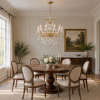 Aurelia Chandelier, 10-Light Brass K9 Crystal, 30" Dia