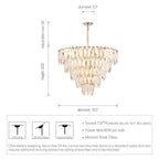 Large round gold crystal chandelier dimensions and bulb guide